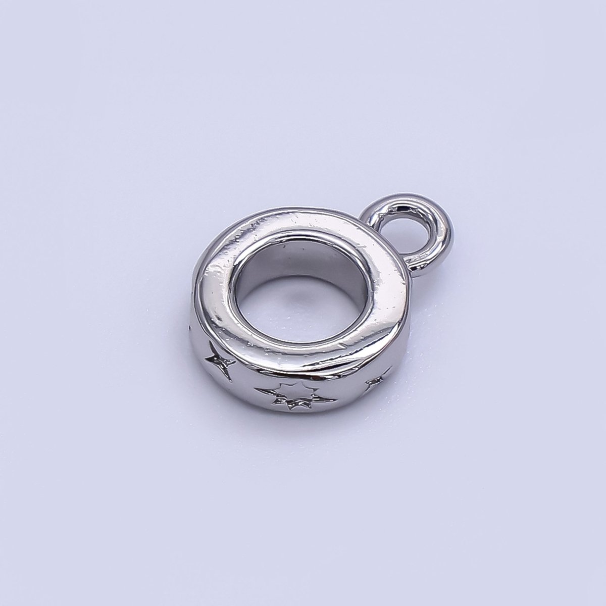 24K Gold Filled 10mm Round Sun & Stars Bail Pendant Charm Holder in Gold & Silver | Z - 1299 - DLUXCA