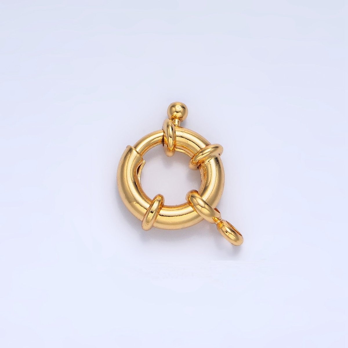 24K Gold Filled 11mm, 13mm, 15mm Single Loop Sailor Clasps Closure Findings | Z942 Z983 Z941 - DLUXCA