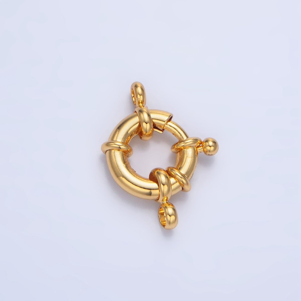 24K Gold Filled 11mm, 15mm Double Loop Sailor Clasps Closure Findings | Z943 Z990 - DLUXCA