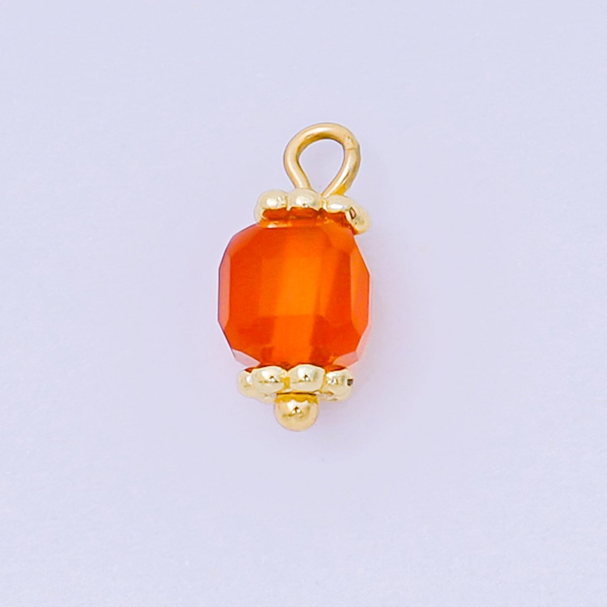 24K Gold Filled 11mm Acrylic Art Candy Tropical Round Charm in Teal, Pink, & Orange | AH - 661 AH - 662 - DLUXCA