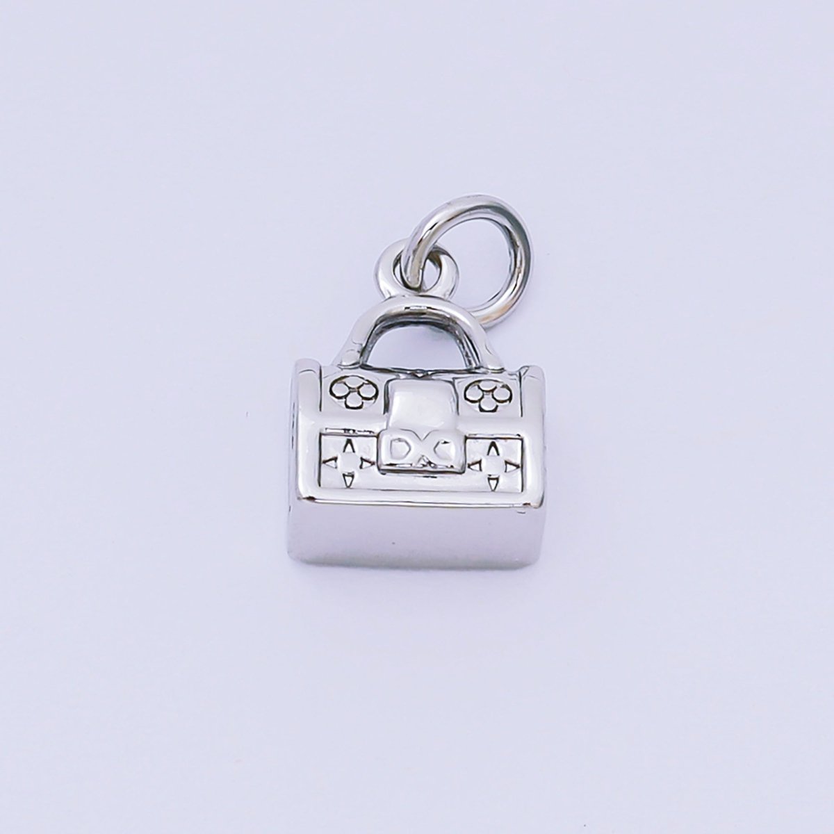 24K Gold Filled 11mm Daisy Floral Handbag Charm Purse in Gold & Silver | AH - 667 - DLUXCA