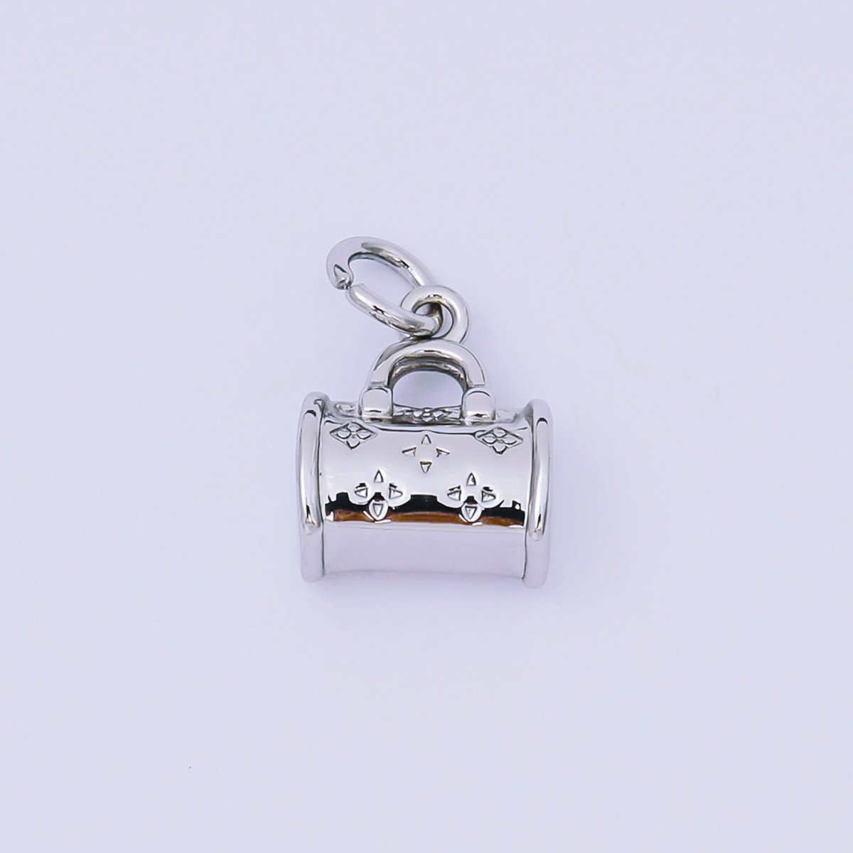 24K Gold Filled 11mm Fancy Handbag Dainty Bag Charm in Gold & Silver | AH - 665 - DLUXCA