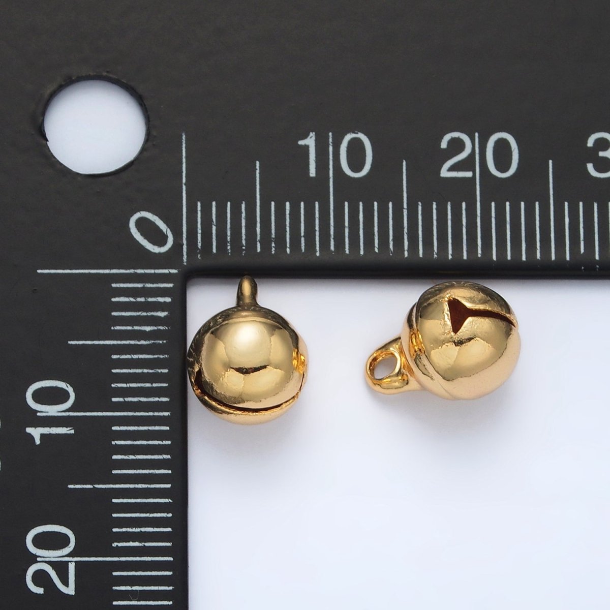 24K Gold Filled 11mm Jingle Bell Minimalist Mini Charm | X885 - DLUXCA