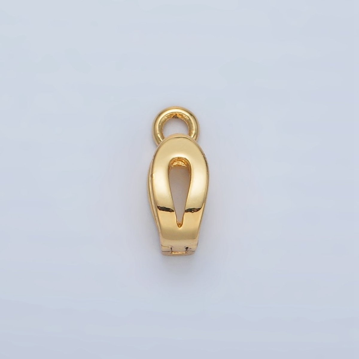 24K Gold Filled 11mm Open Snap Latch Minimalist Bail Findings | Z891 - DLUXCA