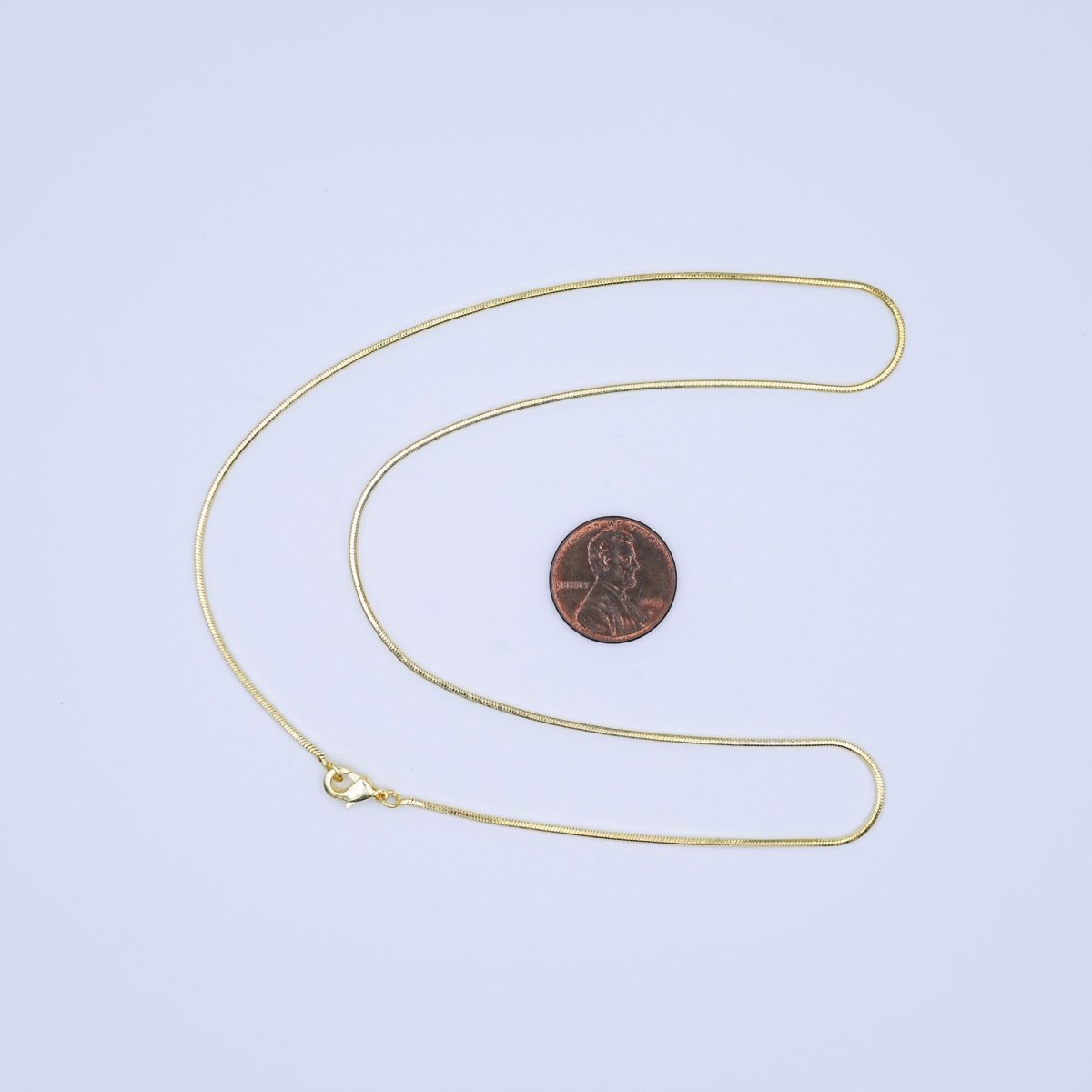 24K Gold Filled 1.2mm Cocoon Snake 19.5 Inch Chain Necklace | WA - 3230 - DLUXCA