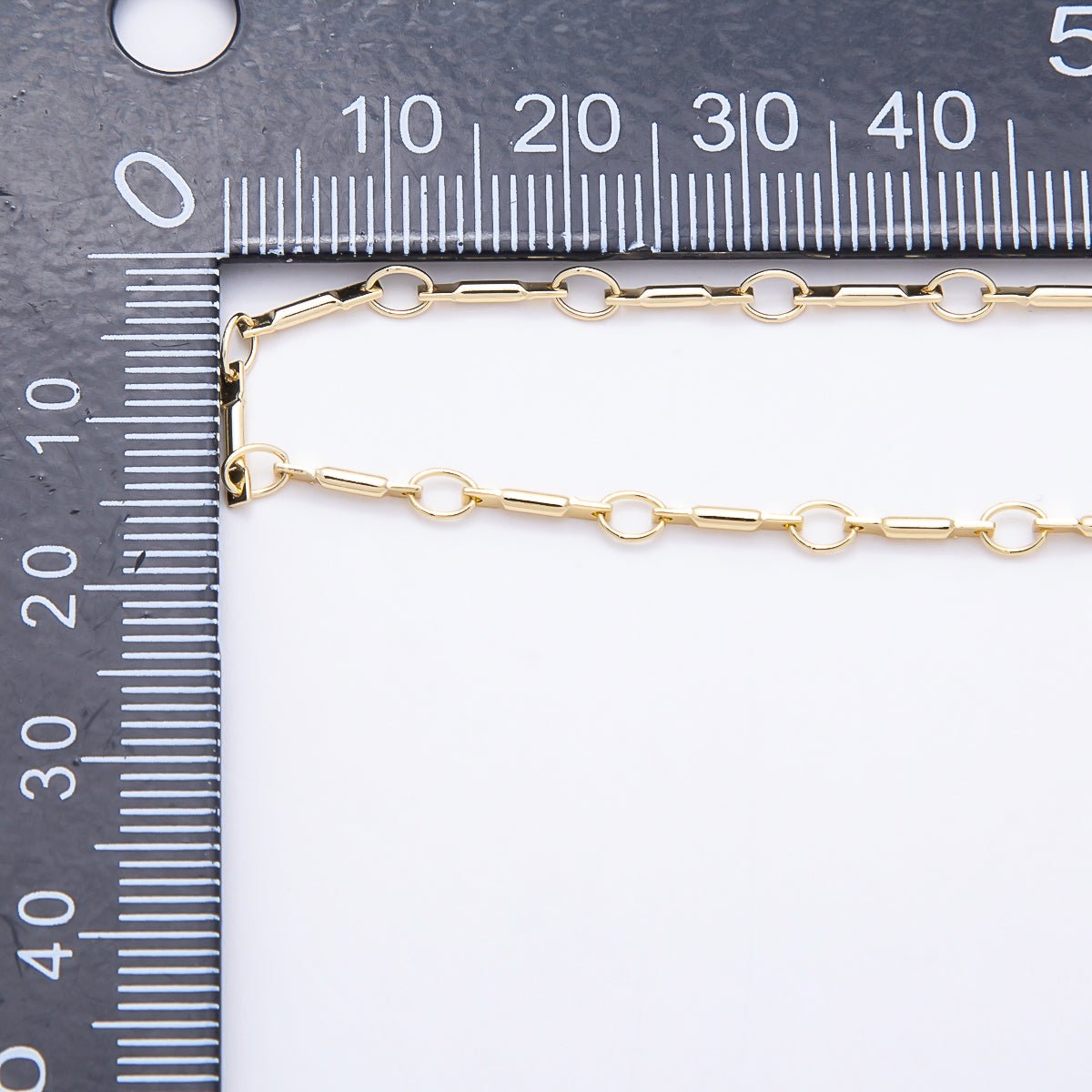 24K Gold Filled 1.2mm Minimalist Unique Link Unfinished Chain by Yard | Roll-1527 - DLUXCA