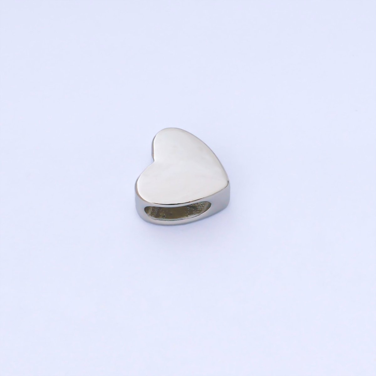 24K Gold Filled 12mm Personalized Cord Chubby Heart Bead Spacer | b851 - DLUXCA