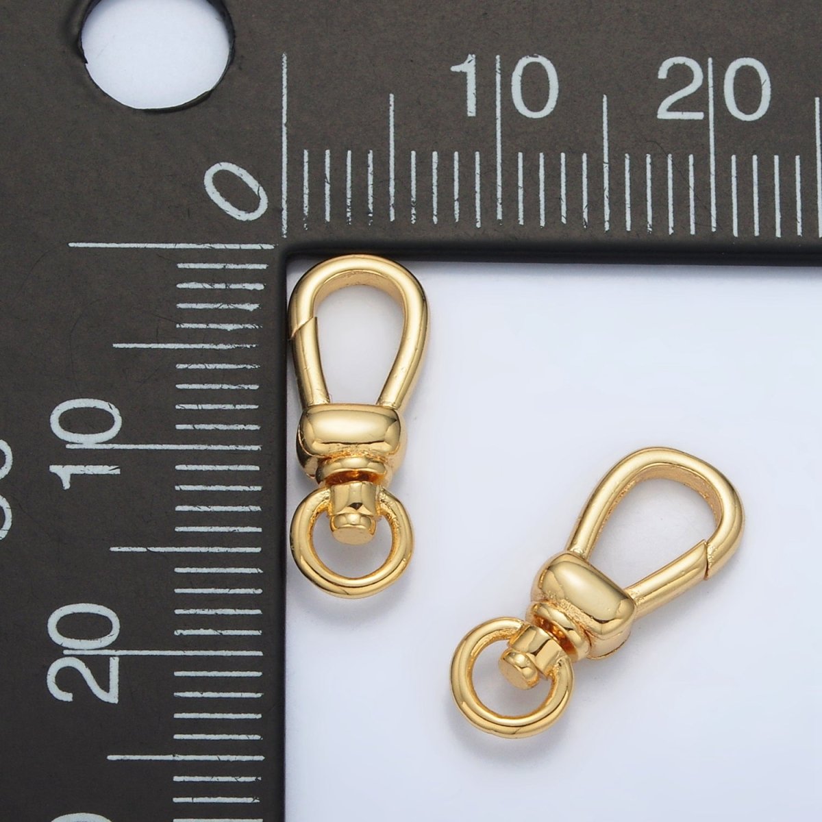 24K Gold Filled 12mm Trigerless Swivel Snap Hook Closure Findings | Z863 - DLUXCA