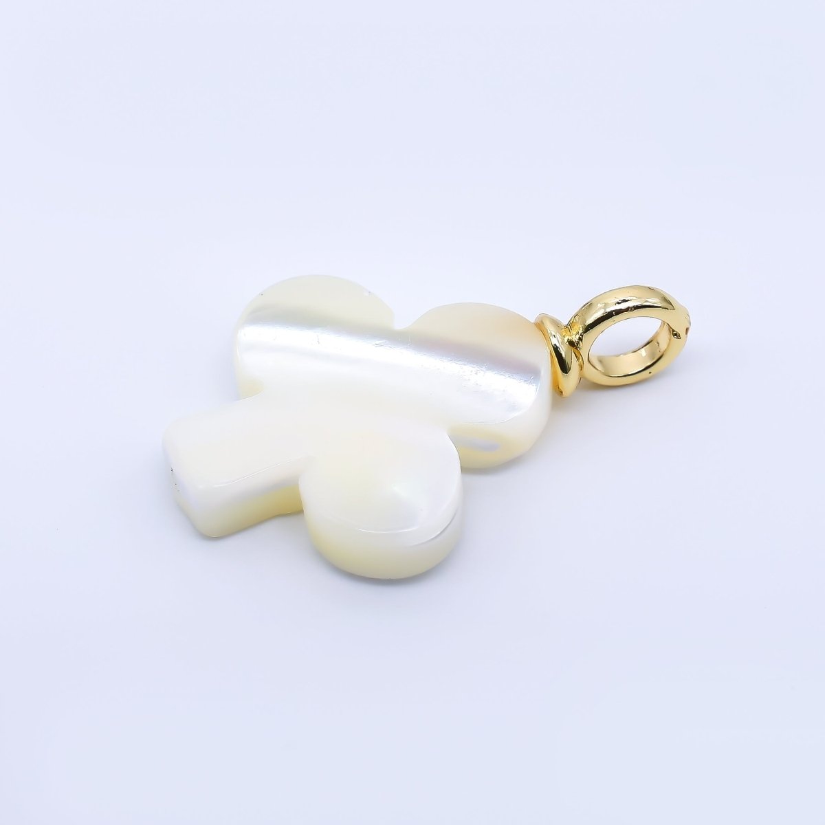 24K Gold Filled 13.5mm Shell Pearl Clubs of the Solitares Charm Pendant | AF - 561 P - 1784 - DLUXCA