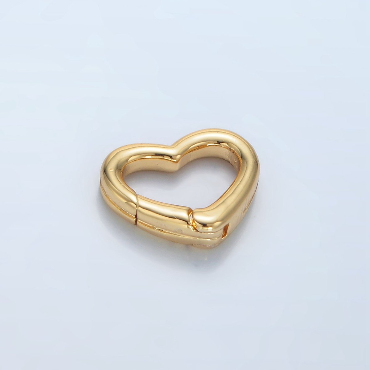 24K Gold Filled 13mm Heart Push Gate Closure Findings | Z969 - DLUXCA