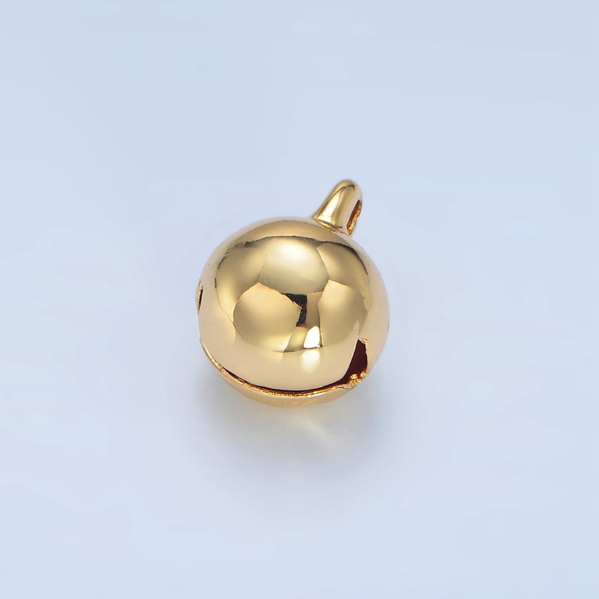 24K Gold Filled 13mm Jingle Bell Minimalist Mini Charm in Gold & Silver | X883 - DLUXCA