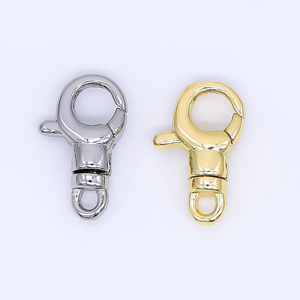 24K Gold Filled 13mm Lobster Clasps Minimalist Closure Finding in Gold & Silver | Z1157 - DLUXCA