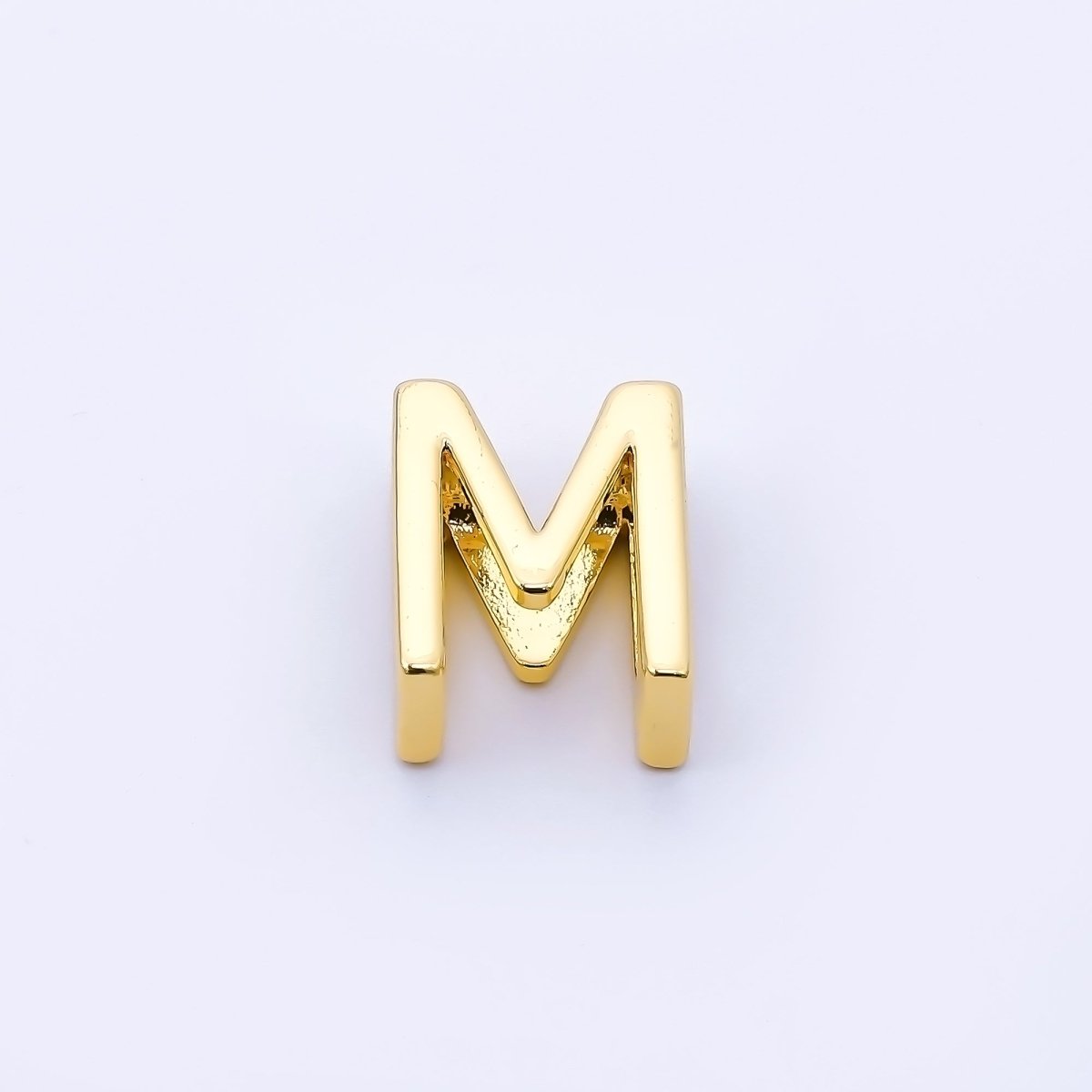 24K Gold Filled 13mm Personalized Minimalist Initial Letter Alphabet Bead | AF131 - AF143 - DLUXCA