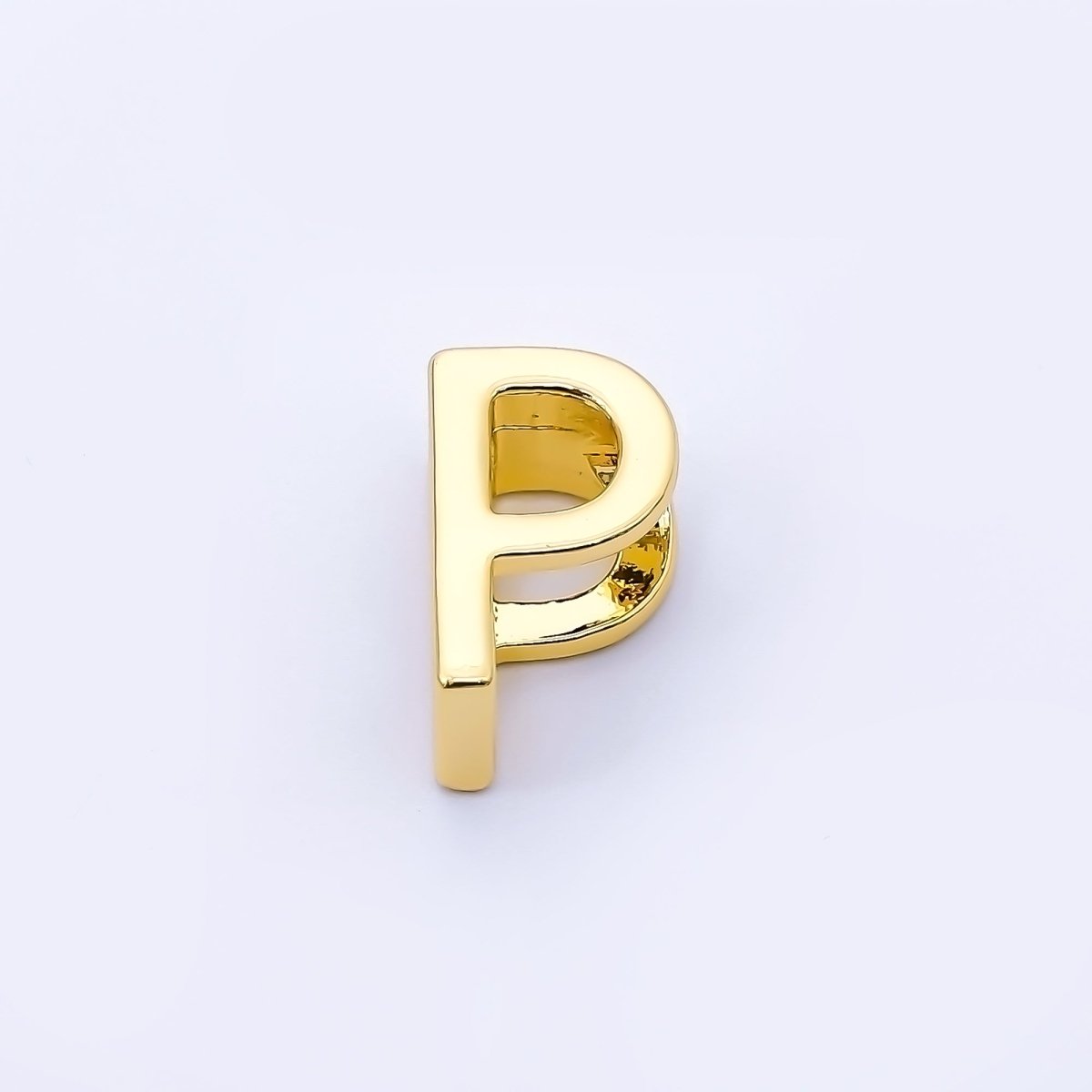 24K Gold Filled 13mm Personalized Minimalist Initial Letter Alphabet Bead | AF131 - AF143 - DLUXCA