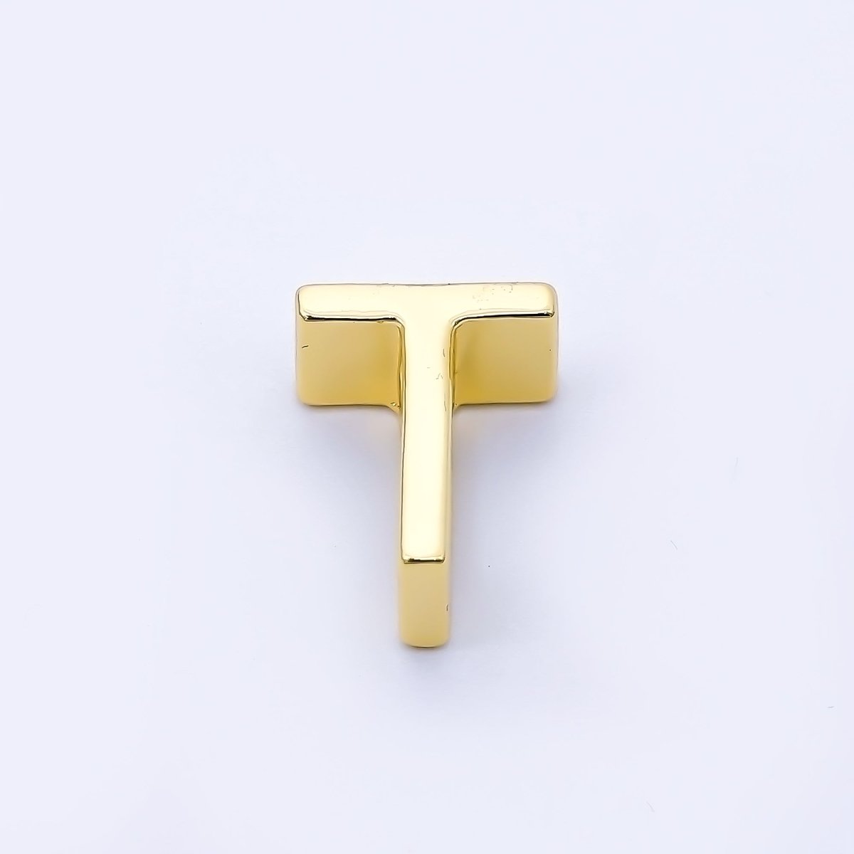 24K Gold Filled 13mm Personalized Minimalist Initial Letter Alphabet Bead | AF131 - AF143 - DLUXCA