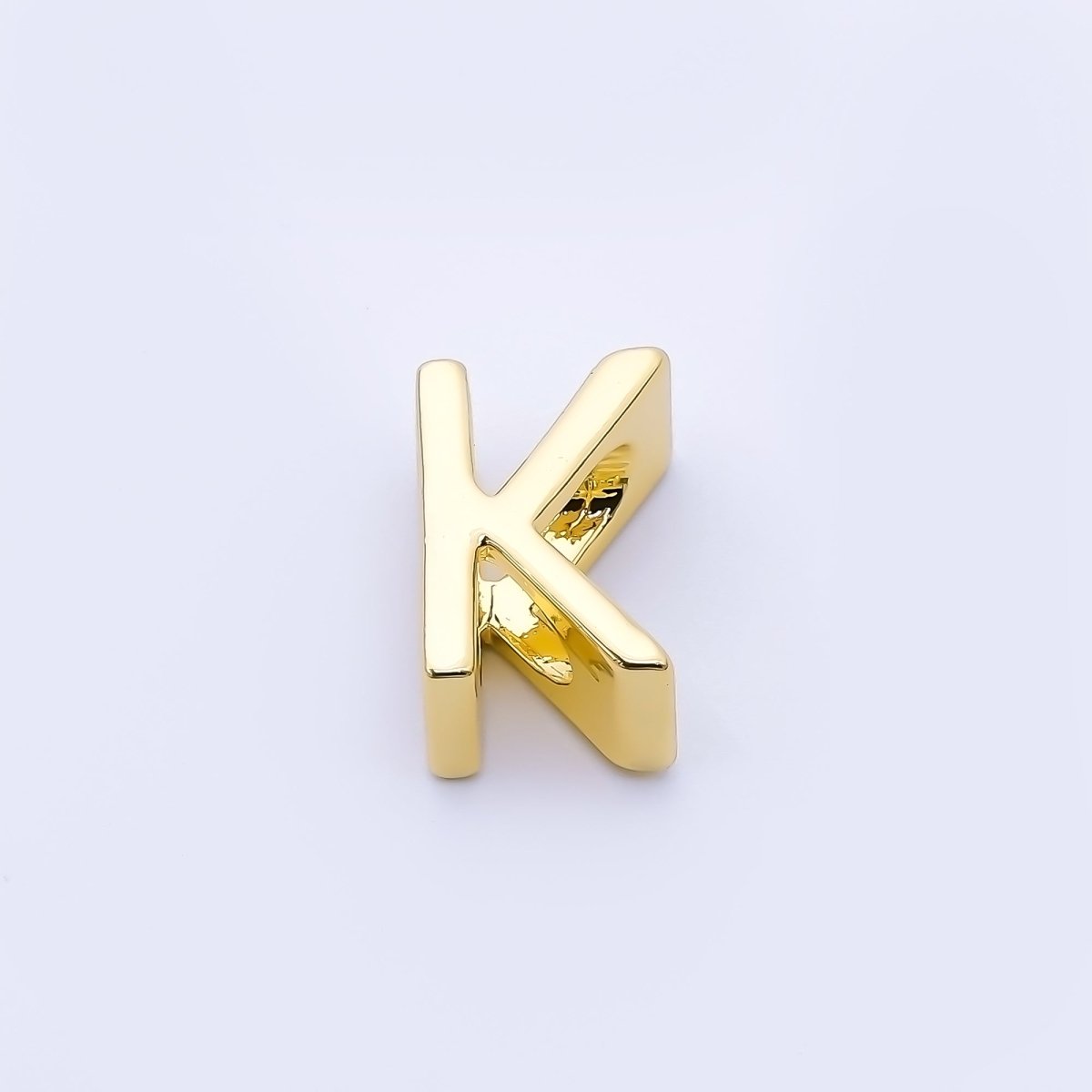 24K Gold Filled 13mm Personalized Minimalist Initial Letter Alphabet Bead | AF131 - AF143 - DLUXCA