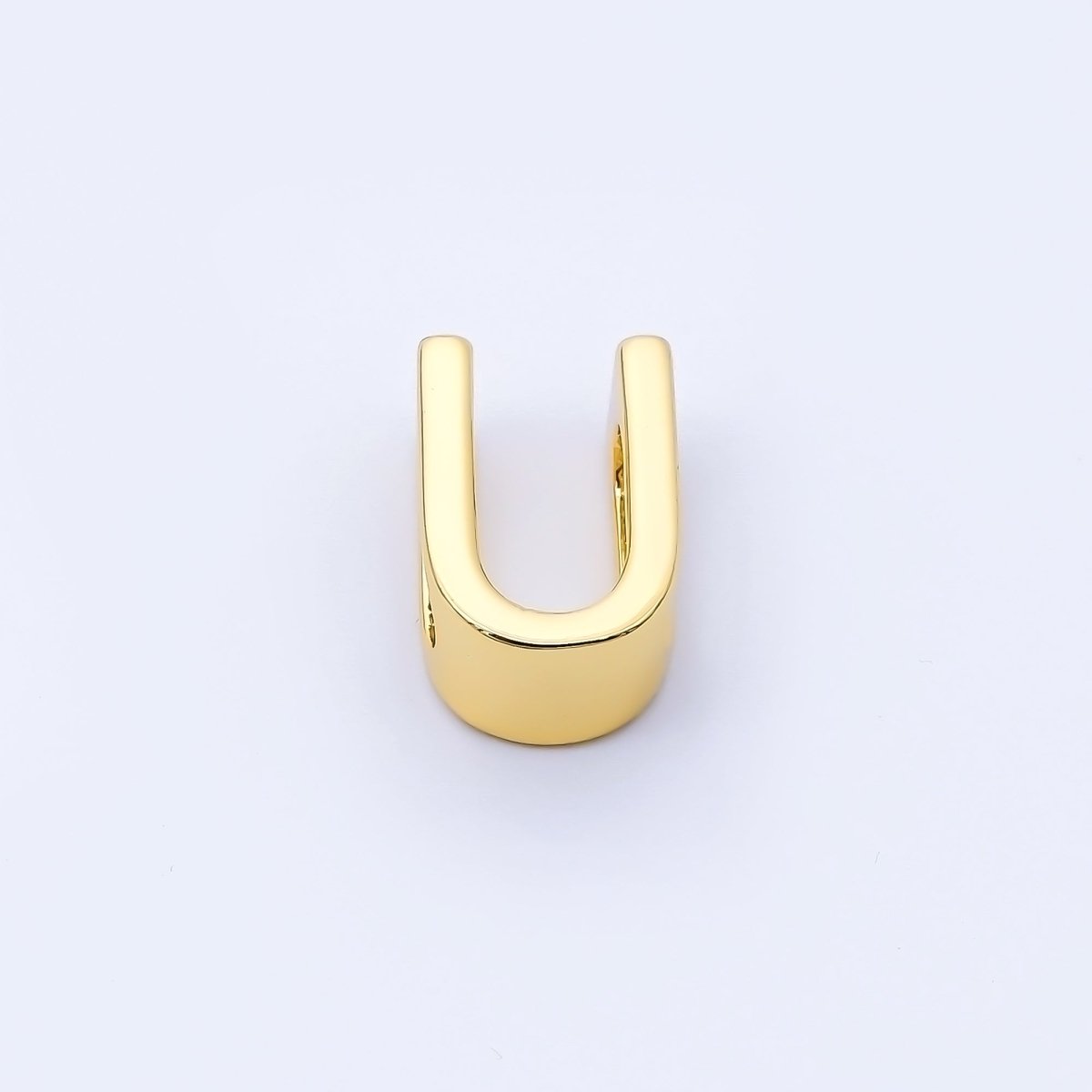 24K Gold Filled 13mm Personalized Minimalist Initial Letter Alphabet Bead | AF131 - AF143 - DLUXCA