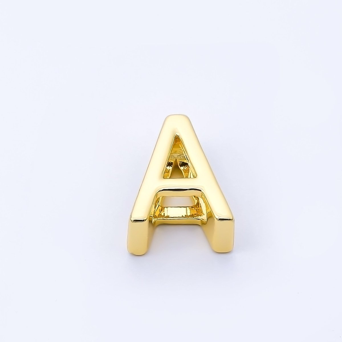 24K Gold Filled 13mm Personalized Minimalist Initial Letter Alphabet Bead | AF131 - AF143 - DLUXCA