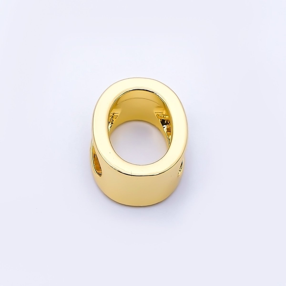 24K Gold Filled 13mm Personalized Minimalist Initial Letter Alphabet Bead | AF131 - AF143 - DLUXCA