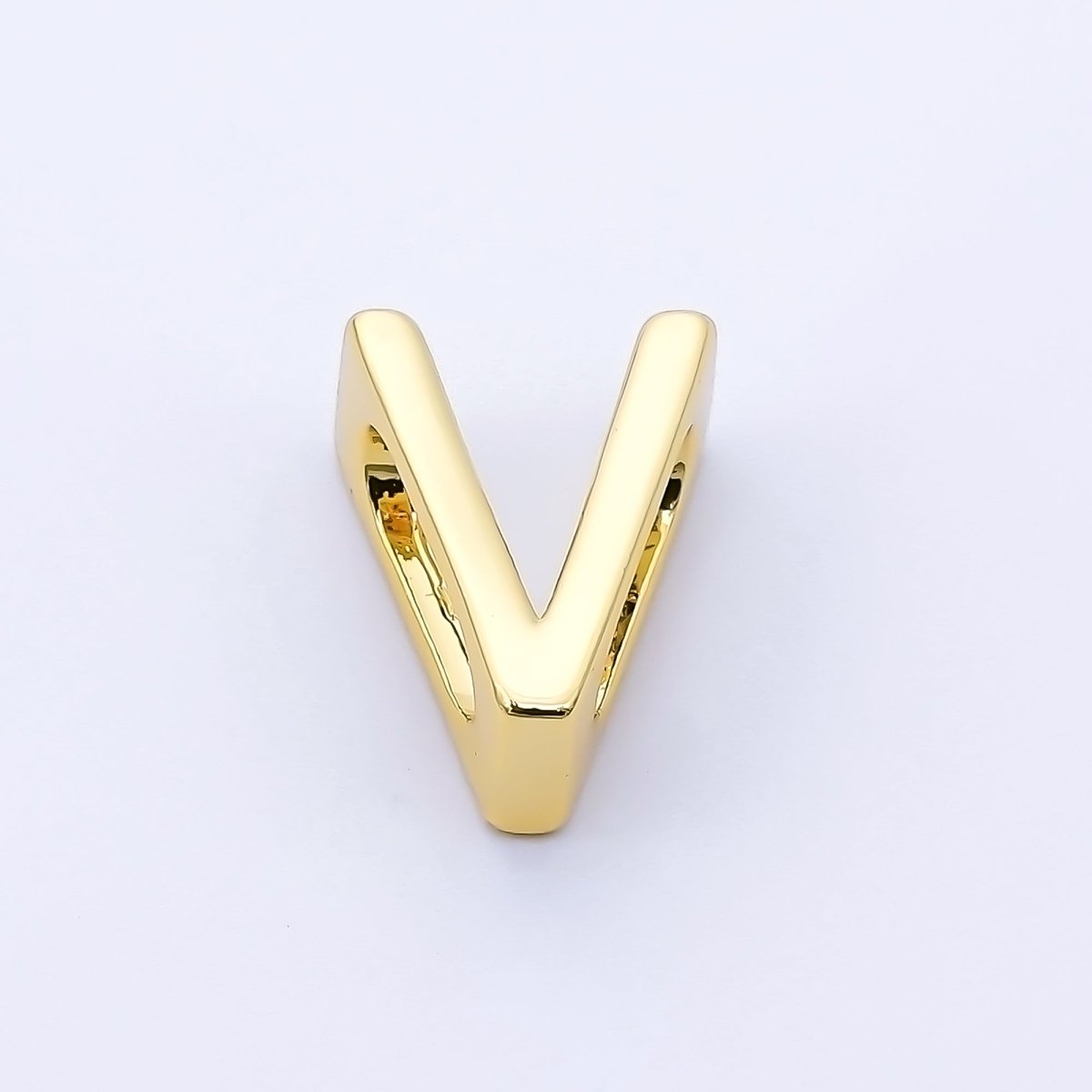 24K Gold Filled 13mm Personalized Minimalist Initial Letter Alphabet Bead | AF131 - AF143 - DLUXCA