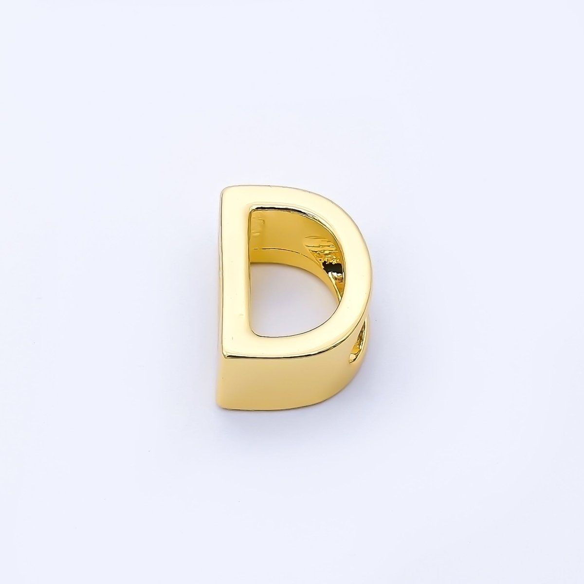 24K Gold Filled 13mm Personalized Minimalist Initial Letter Alphabet Bead | AF131 - AF143 - DLUXCA