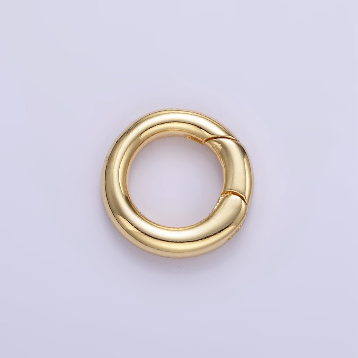 24K Gold Filled 13mm Round Push Gate Findings in Gold & Silver | L079 - DLUXCA