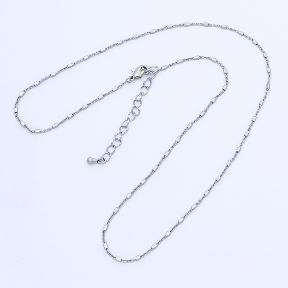 24K Gold Filled 1.3mm Tube Beads Satellite Chain 18 Inch Necklace | WA - 1601 - DLUXCA