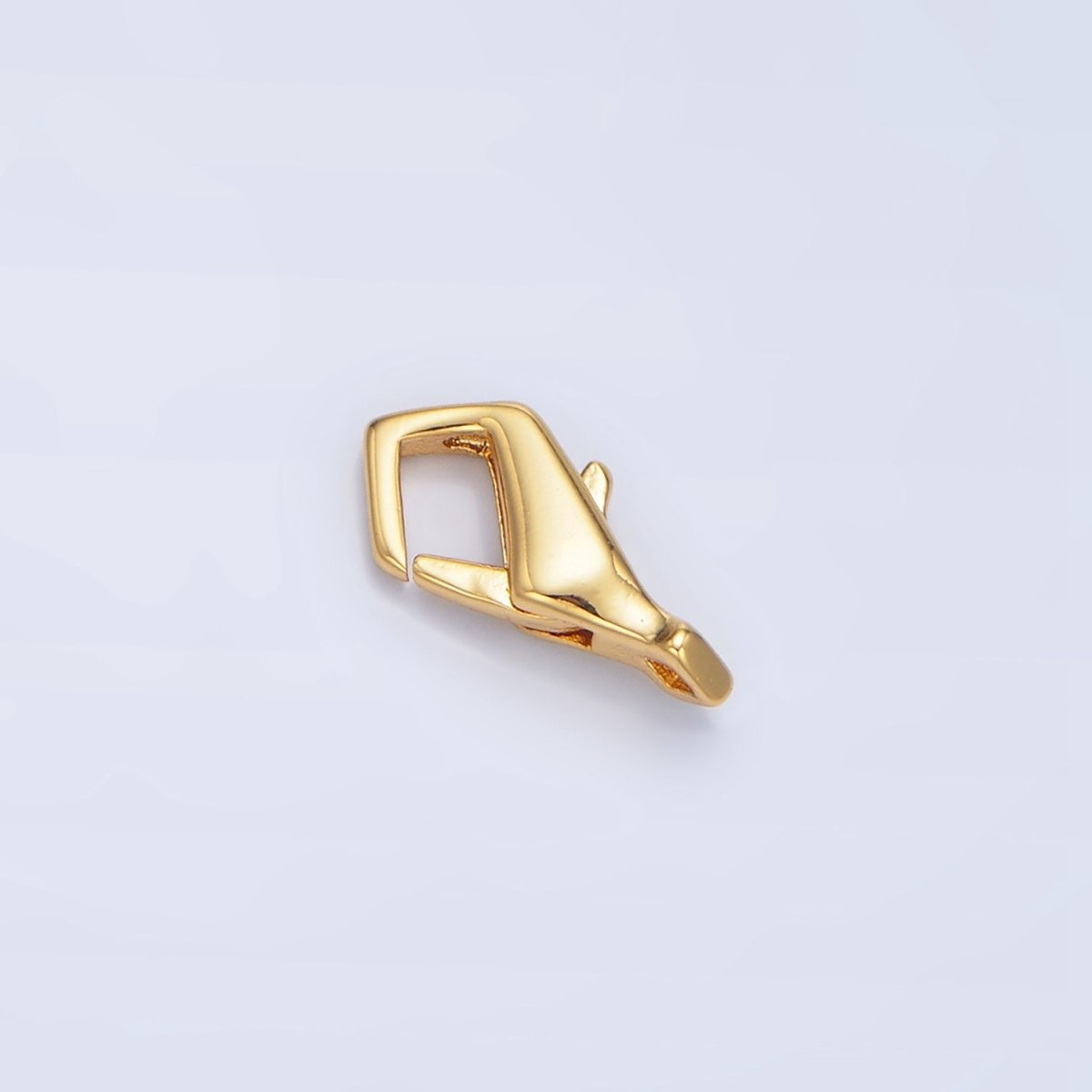 24K Gold Filled 14mm Geometric Edged Lobster Claw Clasps Closure Findings in Gold & Silver | Z962 - DLUXCA