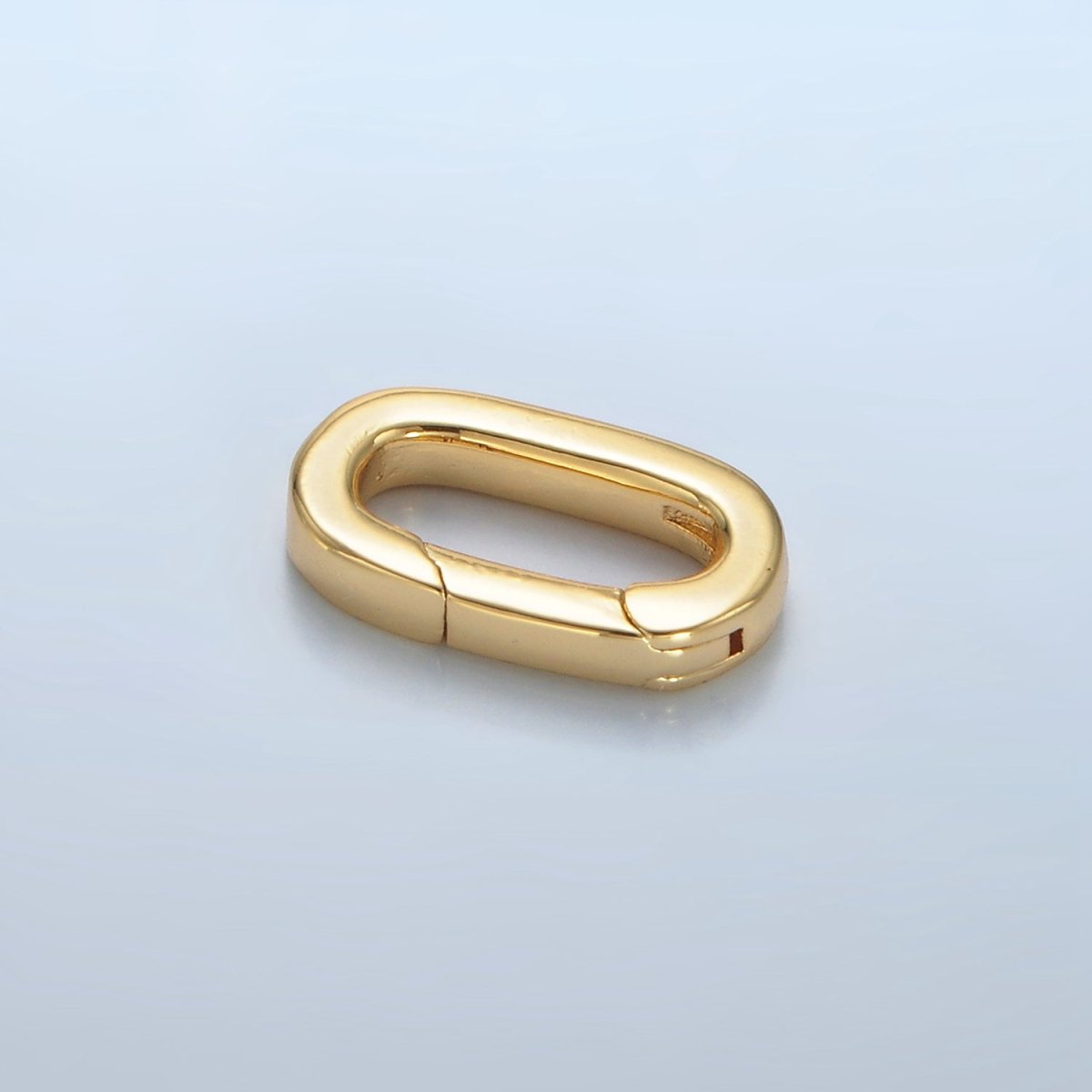 24K Gold Filled 14mm Minimalist Oblong Push Gate Closure Findings | Z968 - DLUXCA