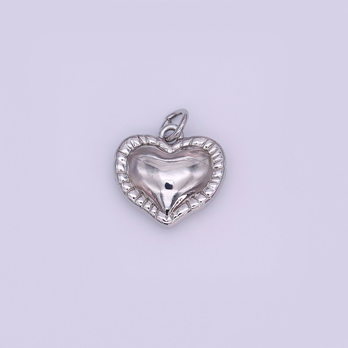 24K Gold Filled 14mm Tiny Heart Minimalist Charm in gold and silver | AJ367 - DLUXCA