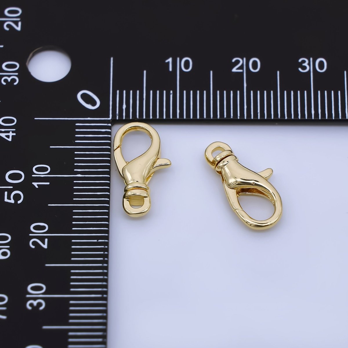 24K Gold Filled 15.6mm Lobster Clasp Charm Finding | Z1352 - DLUXCA