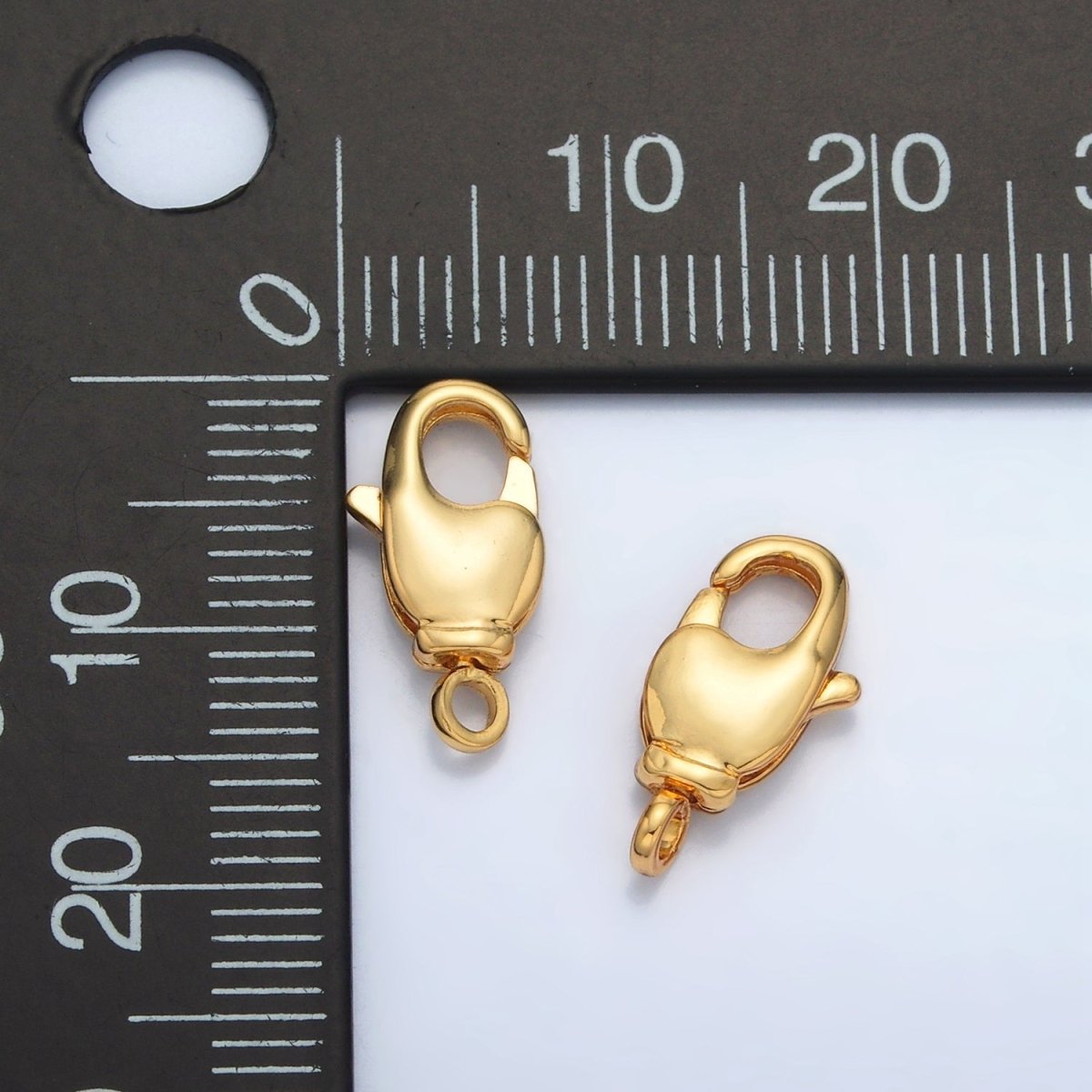 24K Gold Filled 15mm Lobster Claw Clasps Closure Findings | Z872 Z873 - DLUXCA