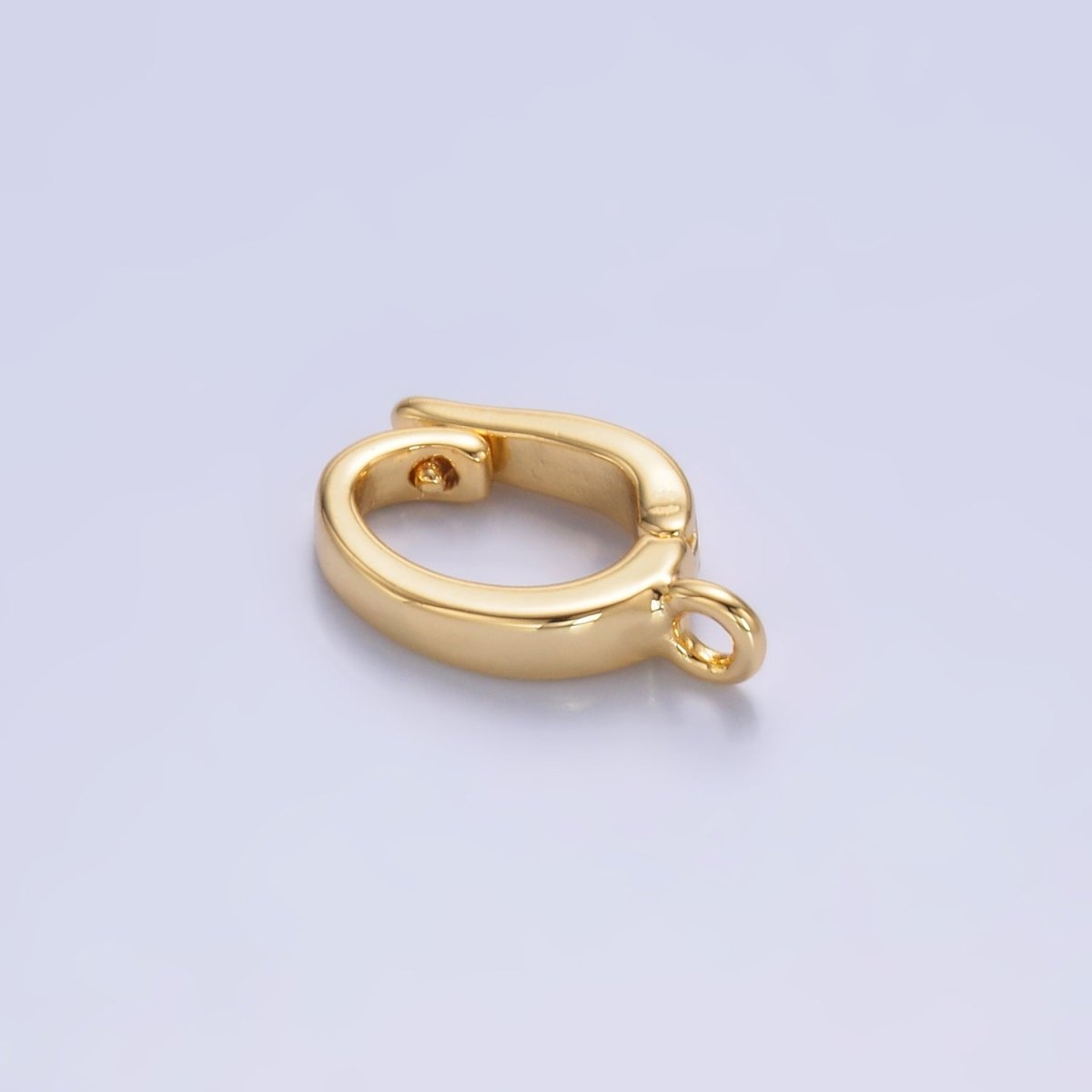 24K Gold Filled 15mm Minimalist Pull Snap Latch Bail Findings in Gold & Silver | Z1046 - DLUXCA