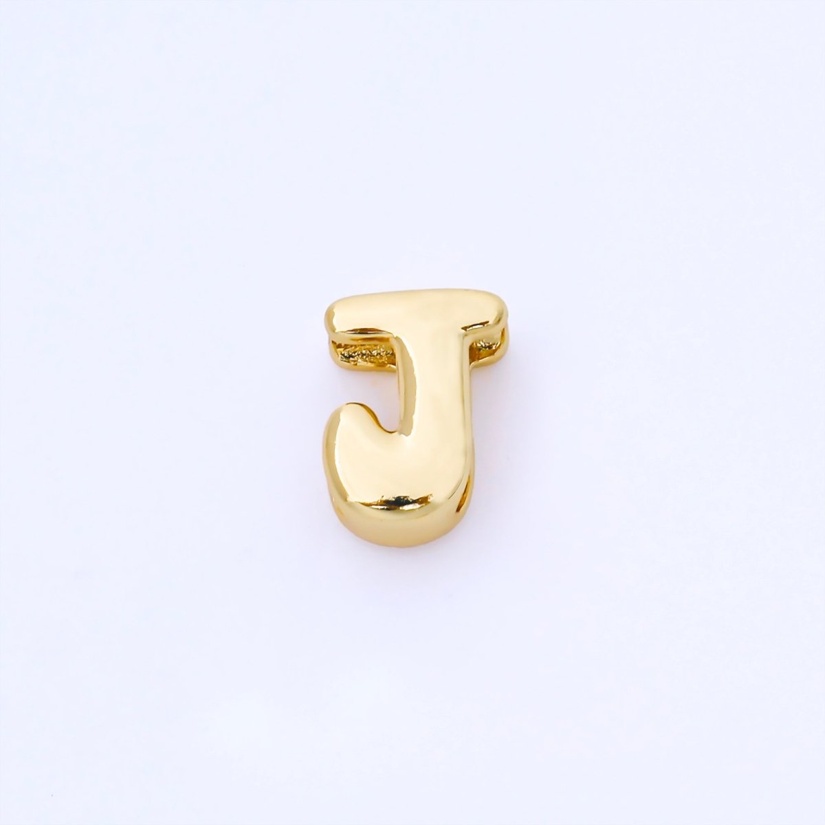 24K Gold Filled 15mm Personalized Chubby Bubble Initial Letter Alphabet Bead | AF079 - AF091 - DLUXCA