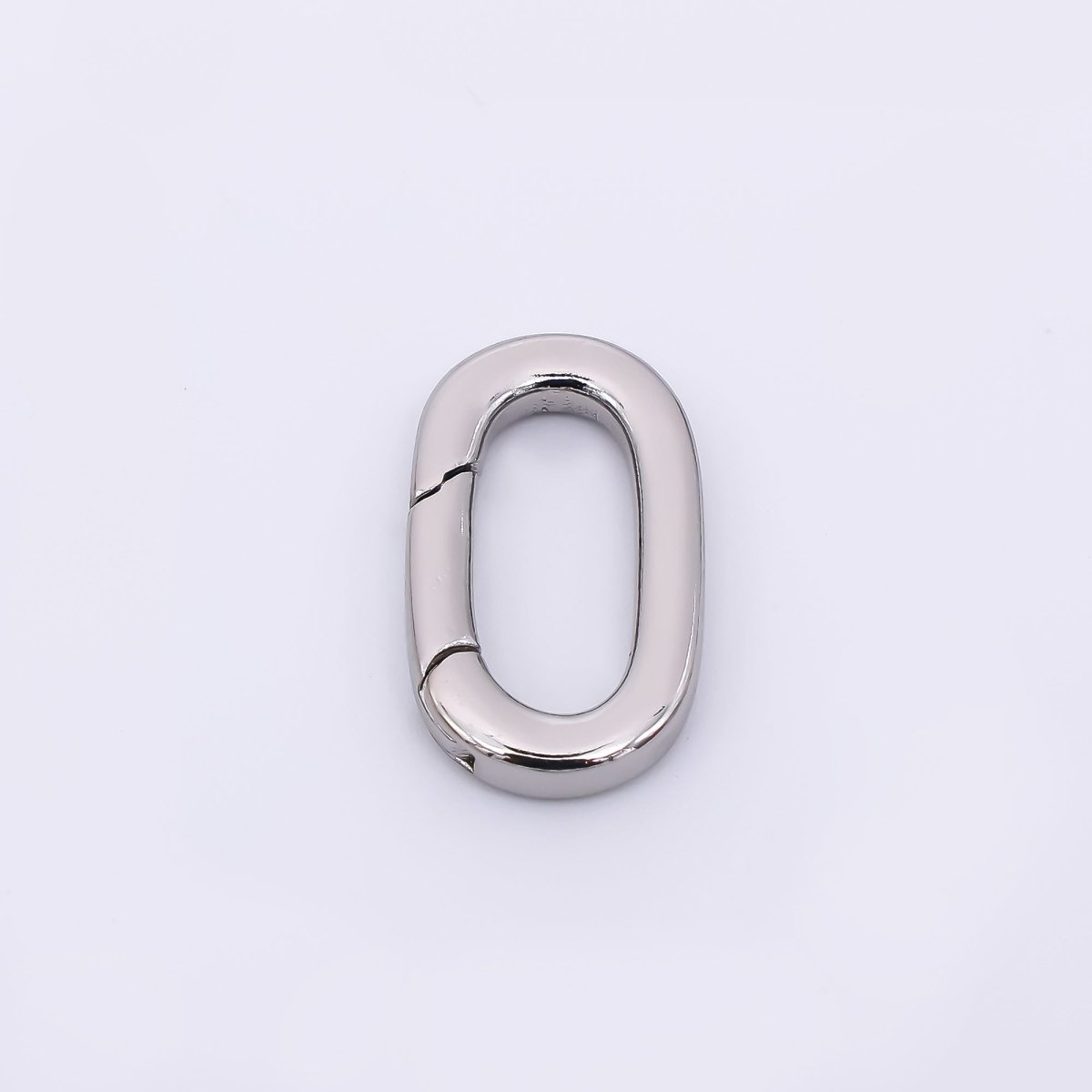 24K Gold Filled 15mm Rounded Capsule O - Link Push Gate Closure Finding in Gold & Silver | Z - 1316 - DLUXCA