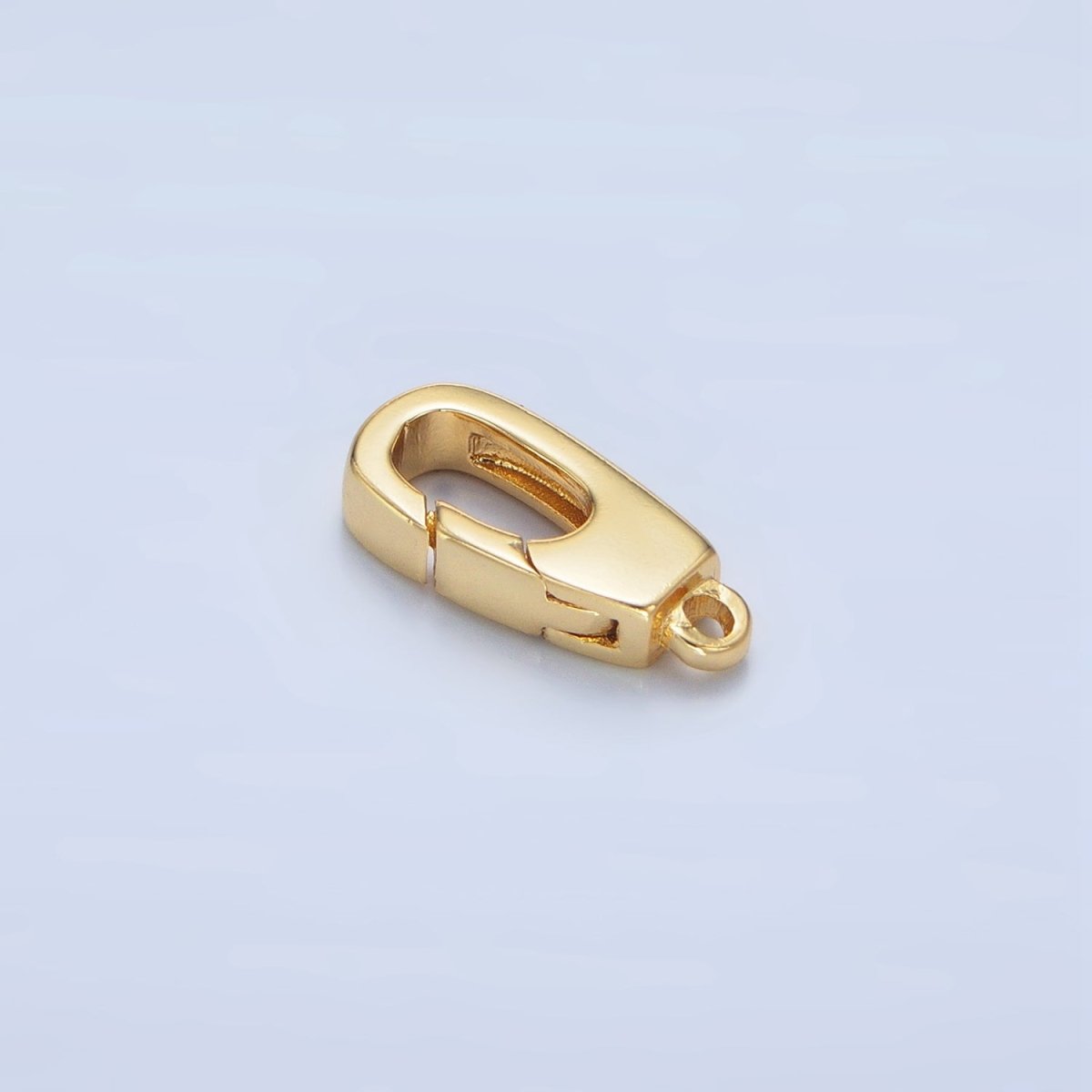 24K Gold Filled 15mm Triggerless Push Rectangle Lobster Clasps Closure Findings in Gold & Silver | Z960 - DLUXCA