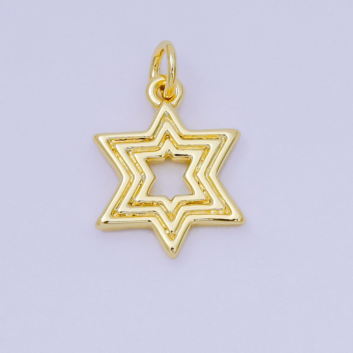 24K Gold Filled 16mm Star of David Charm | AH - 643 - DLUXCA