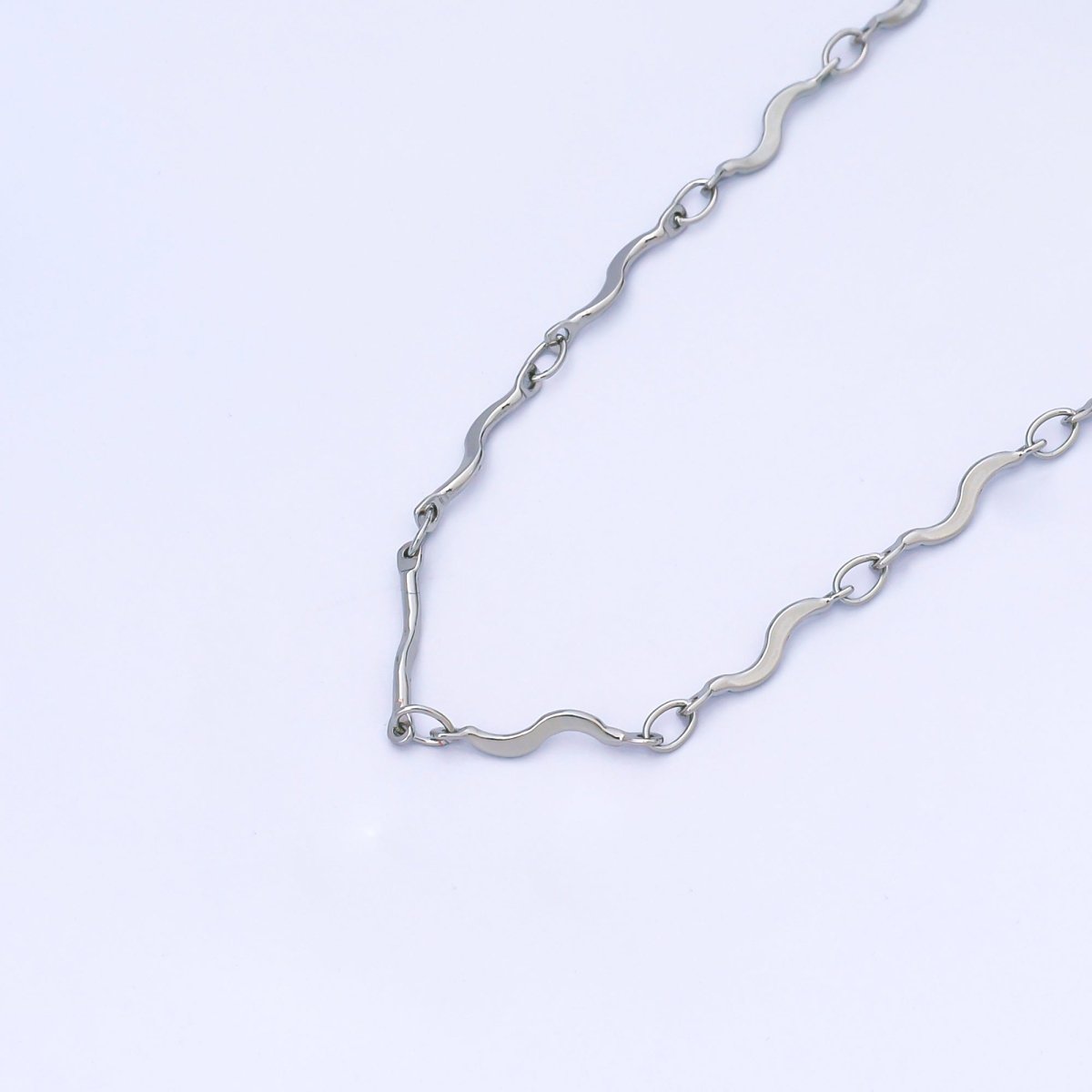 24K Gold Filled 1.7mm Curved S - Link Unfinished Chain by Yard | Roll - 2024 - DLUXCA