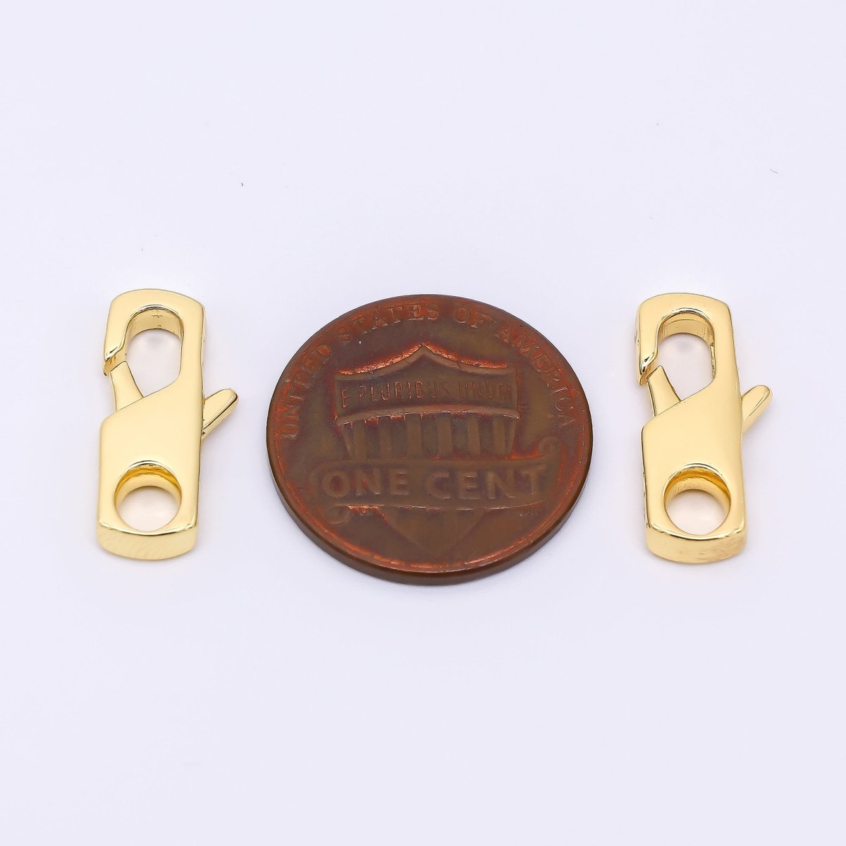24K Gold Filled 17mm Flat Boxy Lobster Closure Finding | Z - 1307 - DLUXCA