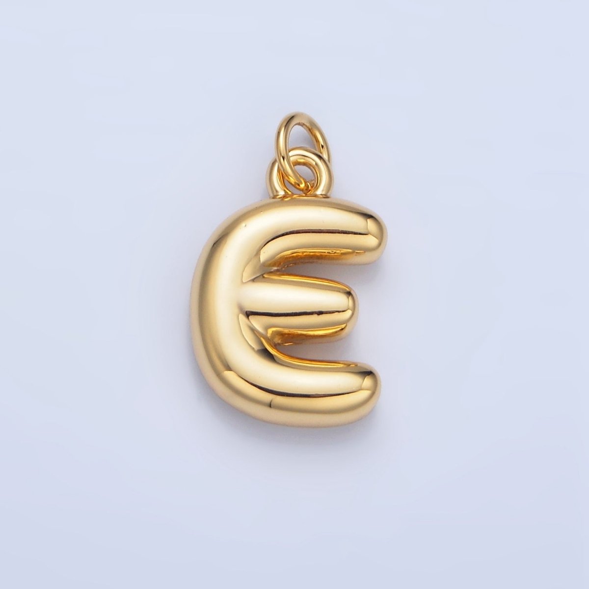 24K Gold Filled 17mm Initial Letter Chubby Balloon Charm | A1513 - A1525 - DLUXCA