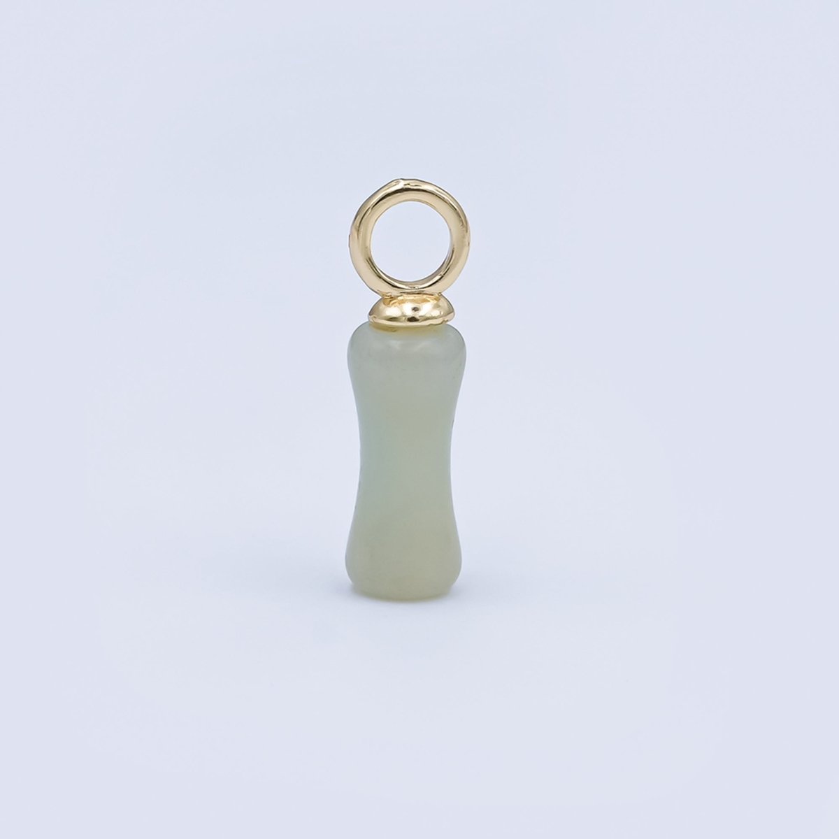 24K Gold Filled 18mm Natural Gemstone Pill Drop Charm in Carnelian, Amethyst, & Quartz | D - 032 D - 042 D - 048 - DLUXCA