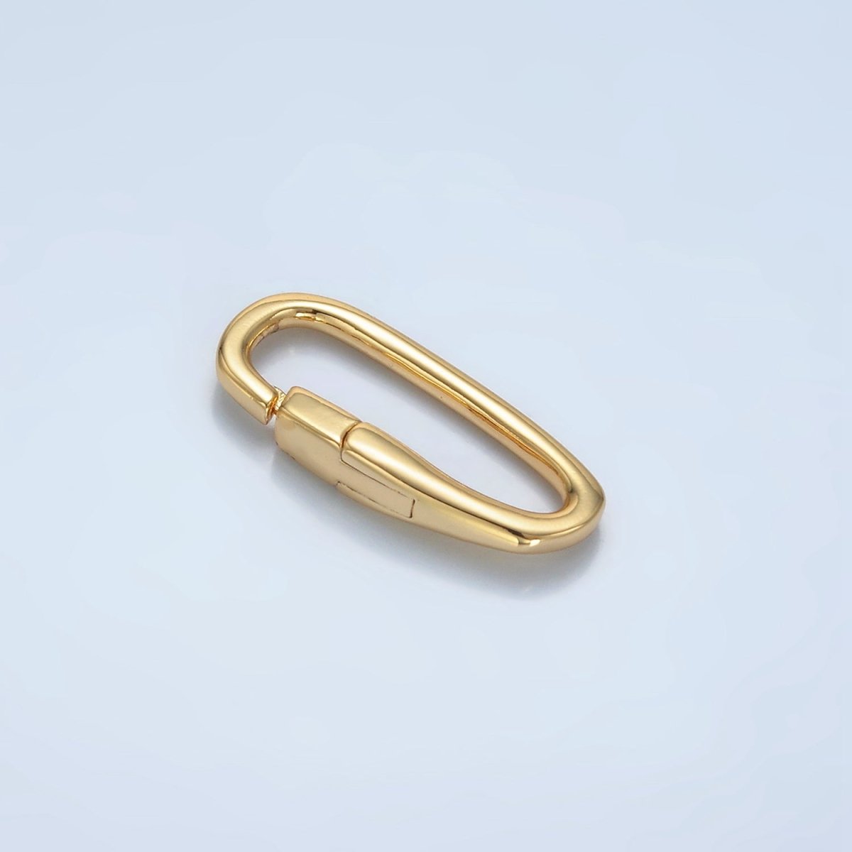 24K Gold Filled 18mm Push Gate Oblong Minimalist Findings | Z1005 - DLUXCA