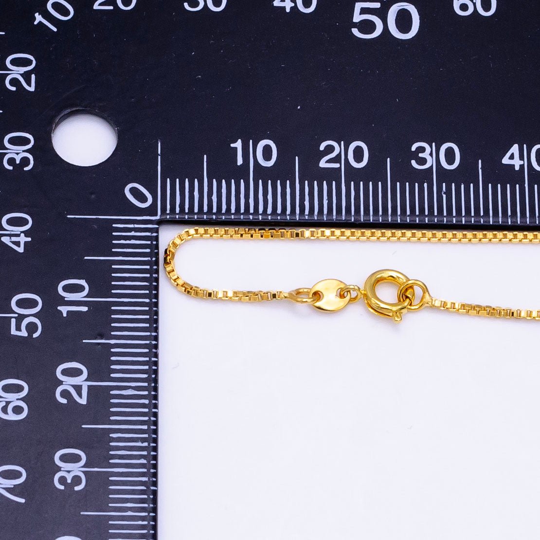 24K Gold Filled 1mm Box Chain 21 Inch Necklace | WA-2512 - DLUXCA