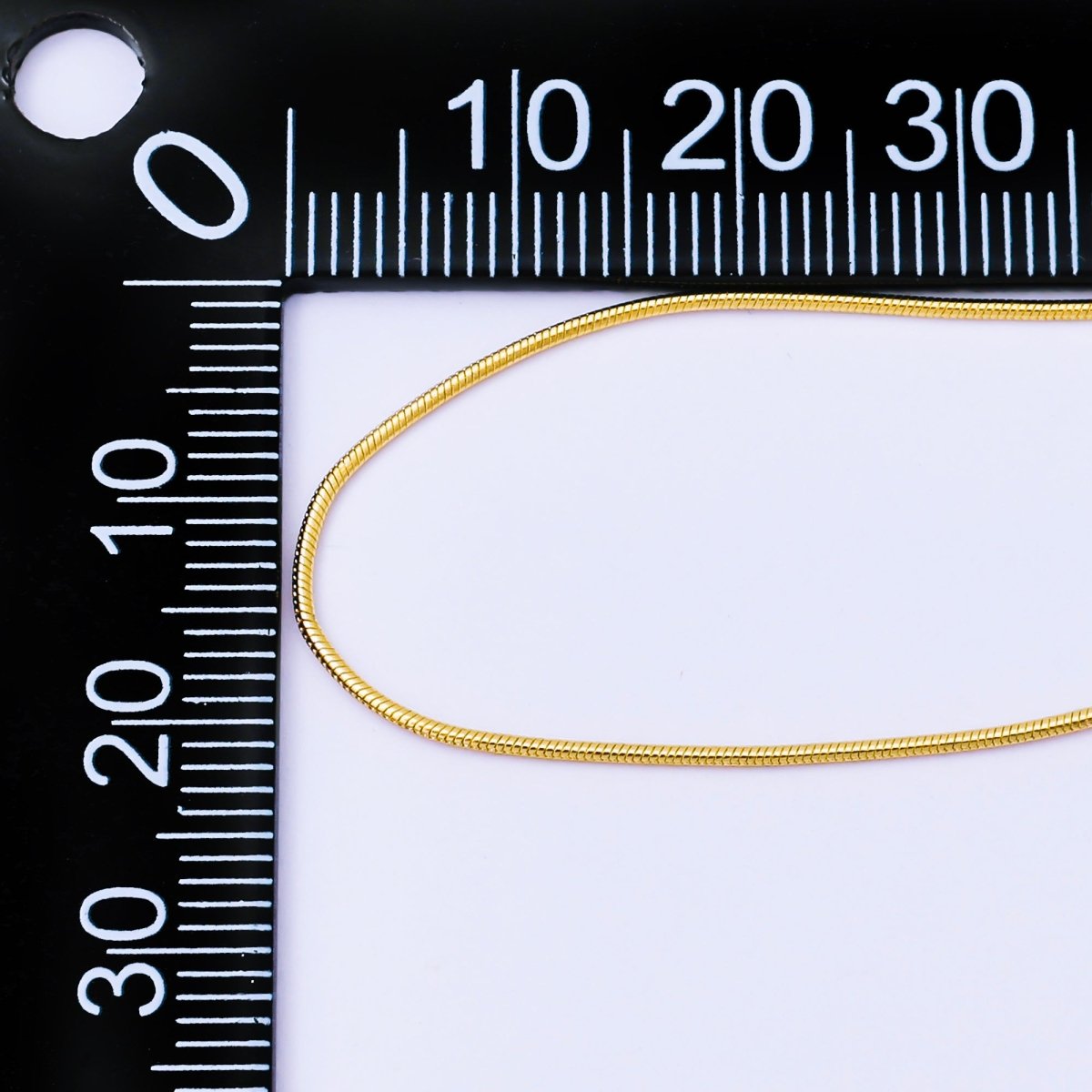 24K Gold Filled 1mm Minimalist Snake Chain 18 Inches Necklace | WA - 3835 - DLUXCA