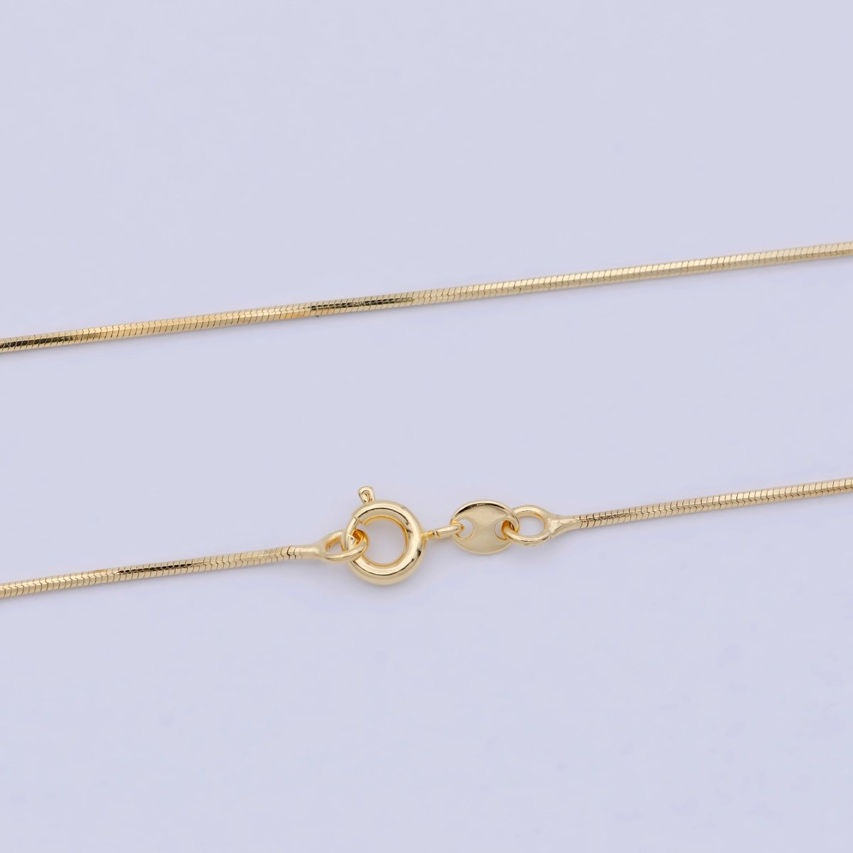 24K Gold Filled 1mm Snake Chain 14 Inch Necklace | WA - 505 - DLUXCA