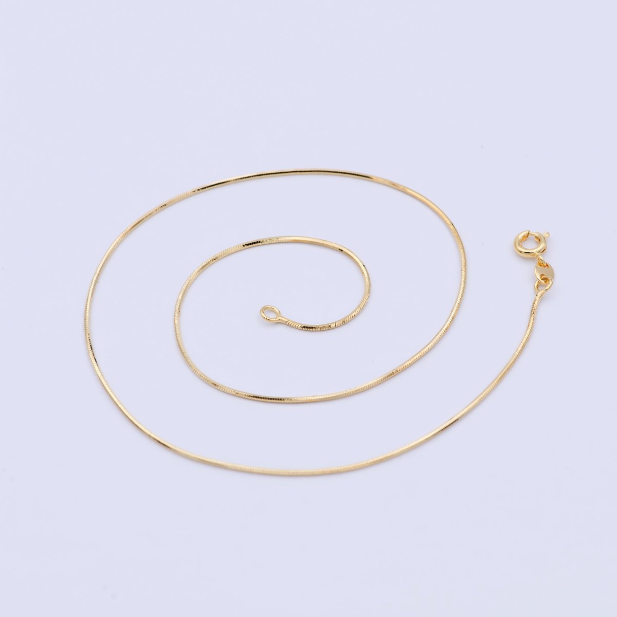 24K Gold Filled 1mm Snake Chain 14 Inch Necklace | WA - 505 - DLUXCA