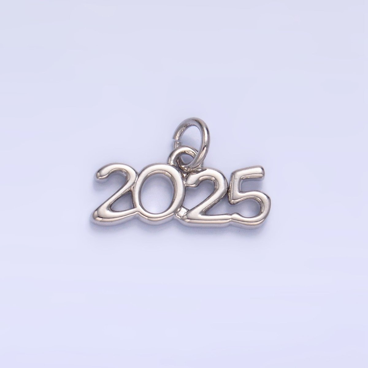 24K Gold Filled "2025" Year Script Minimalist Charm in Gold & Silver | M023 - DLUXCA