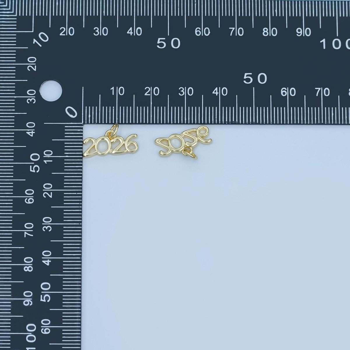24K Gold Filled "2026" Year Script Minimalist Charm | N095 - DLUXCA