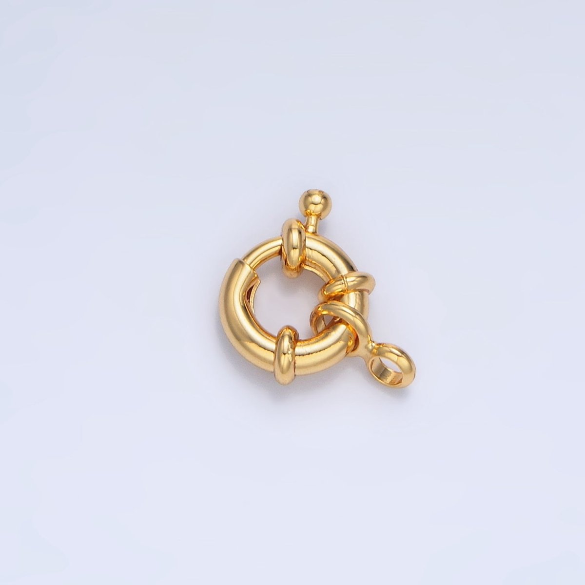 24K Gold Filled 20mm, 15mm Single Loop Sailor Clasps Closure Findings | Z941 Z942 - DLUXCA