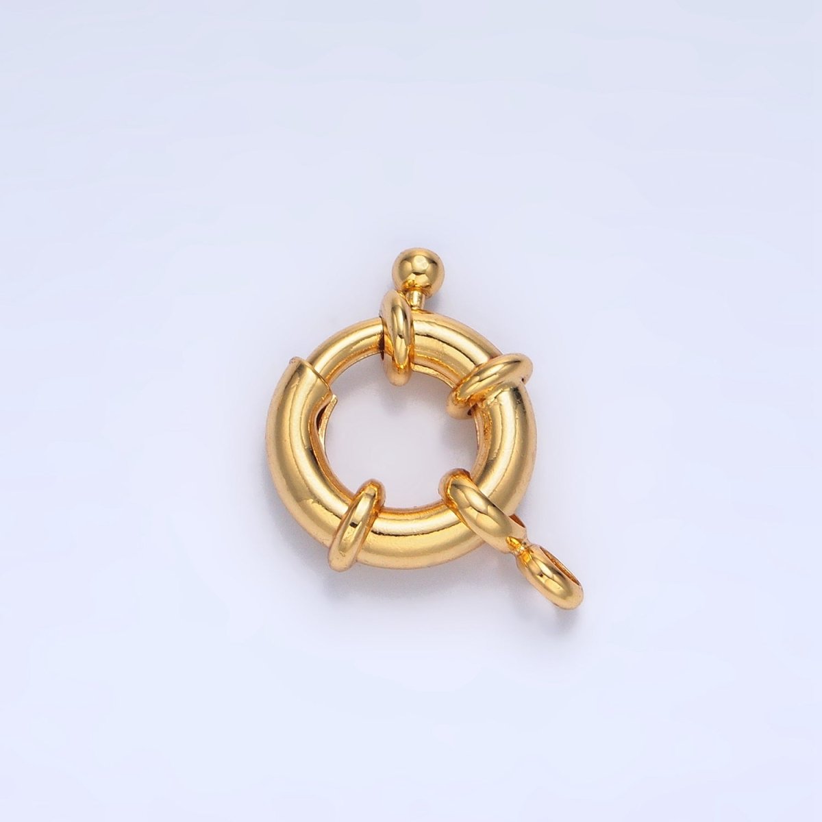 24K Gold Filled 20mm, 15mm Single Loop Sailor Clasps Closure Findings | Z941 Z942 - DLUXCA